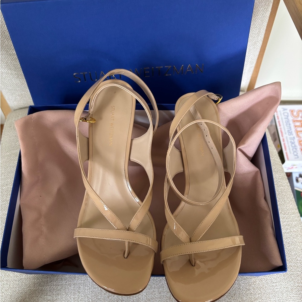 Stuart Weitzman Tan Minimalist Sandals